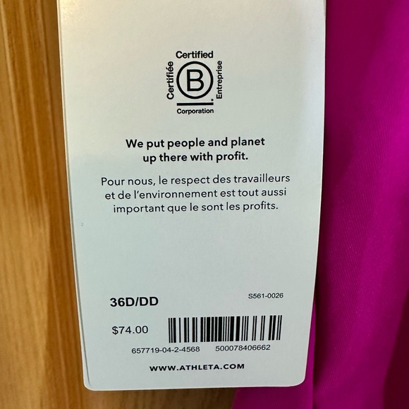 Athleta Bondi bra cup tankini 36 D/DD nwt 💜 - Picture 7 of 10